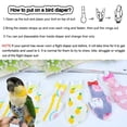 thumbnail image 6 of Bird Diaper Cockatiel Clothes Flight Suite, Reusable Parrot Nappy with Waterproof Inner Layer, Cute Pigeon Pants Urine Wet Suit Costume for Conure Macaw African Budgies Sun Parakeet, 6 of 7