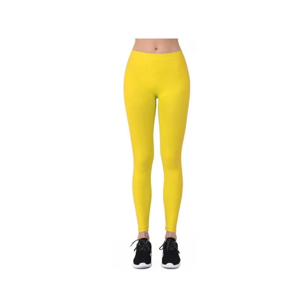LAVRA Women's Nylon Leggings Full Length Active Pants Yoga Strech Solid  Color 