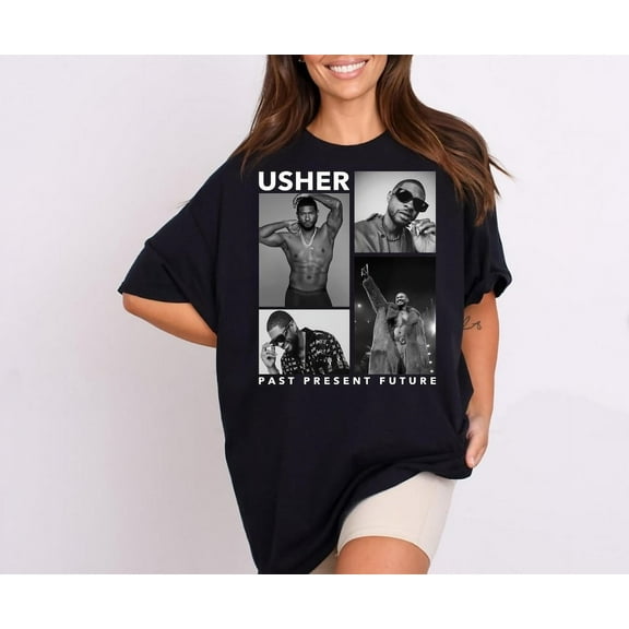 Usher Past Present Future 2025 World Tour Concert T-Shirt