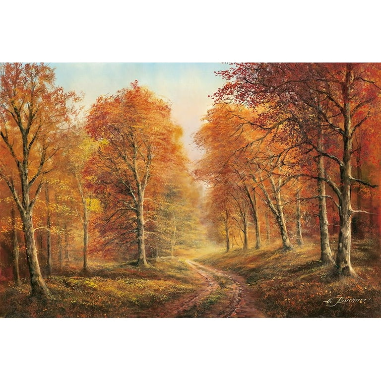 Buchner H. 32x23 Gold Ornate Wood Framed with Double Matting Museum Art Print Titled SUMMER VISTA Walmart