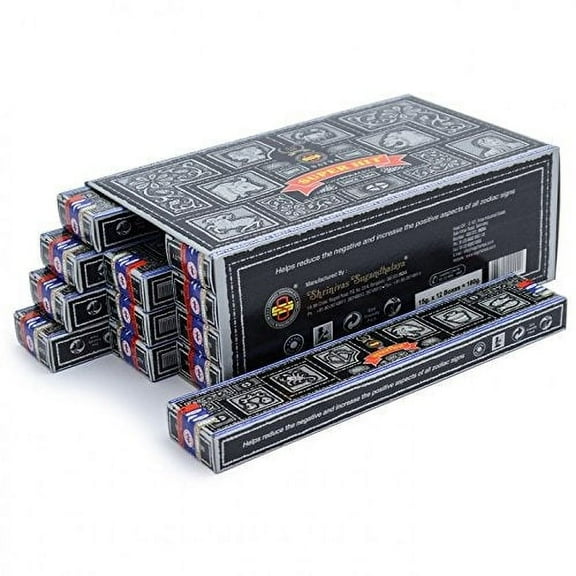Satya Sai Baba Super Hit Nagchampa Incense Sticks Agarbatti - Pack of 12 Boxes (15 Gm each)- 180 gm