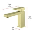 thumbnail image 2 of Elegant Lighting Jakob Single Hole Single Handle Bathroom Faucet In Brushed Gold, 2 of 10