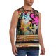 thumbnail image 2 of Balery Graffiti Lamp Urban Scene Camisetas sin mangas para hombre, absorbe la humedad y protege contra el mal olor.-Medium, 2 of 7