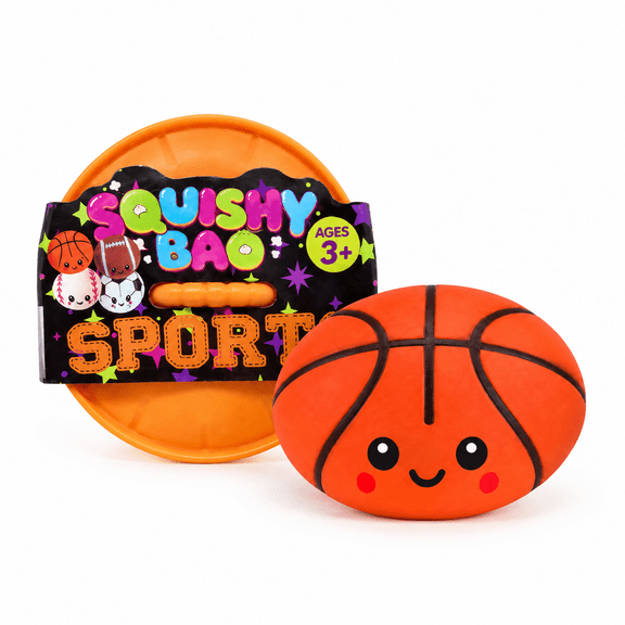 Cute Basketball Squishies Dumpling Squishies Fidget Toys with Steamer, Squishy Bao Sports Theme Stress Relief Squeeze Ball, Novelty Birthday & Holiday Gift