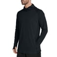 thumbnail image 7 of LEKWK Fishing Shirts for Men Quick Dry Long Sleeve Hooded Face Cover Slim Fit Sun Shirt Lightweight Breathable UPF 50+ Protection Athletic Fishing Wear Black XL, 7 of 7