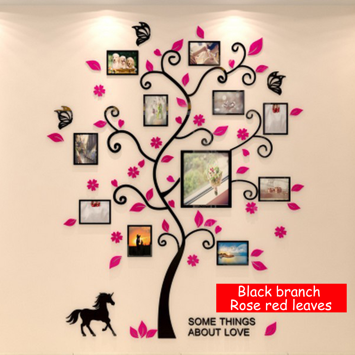 3D Wall Decals Photo Frame Acrylic Wall Stickers Living Room Bedroom