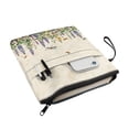 thumbnail image 2 of HELLHERO Butterfly and Dragonfly Pattern 1 pc Zipper Bag with Pocket Retro Book Storage Bag with Zipper for Books Lovers Carrying Book Case, 2 of 8