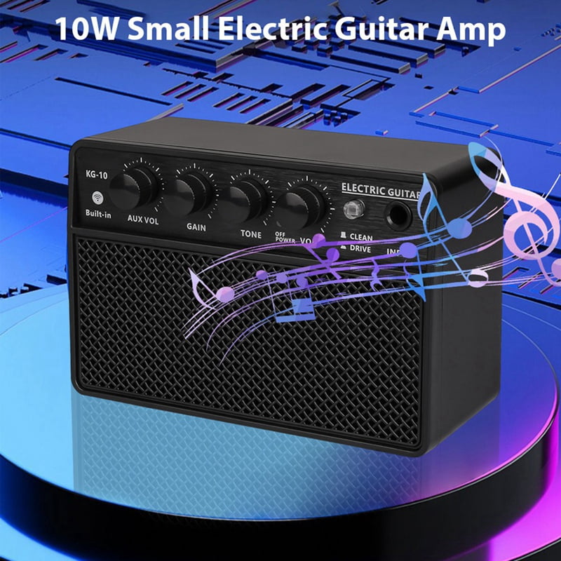 Small Electric Guitar Speaker Mini Portable Guitar Practice Speaker Suitable for Daily Practice and Street Performances