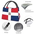 thumbnail image 4 of Dominican Republic Flag Lunch Bag Reusable Insulated Lunch Tote Cooler Box For Women Men, 4 of 7