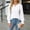 004 White, variant on Women's Long Sleeve Tops Dressy Casual Textured Work Blouses Crew Neck Keyhole Puff Sleeve Shirts