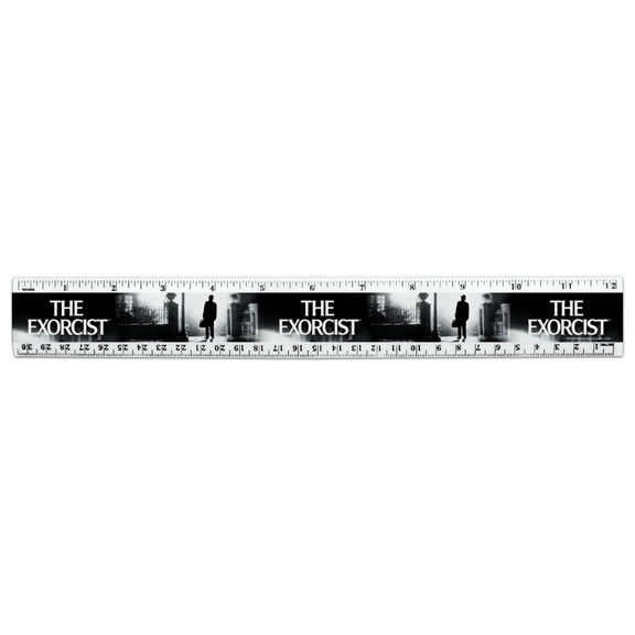 The Exorcist Logo and Silhouette 12 Inch Standard and Metric Plastic Ruler