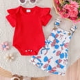 thumbnail image 4 of Toddler Girl Summer Outfits Cami Tops + Plaid Print Wide Leg Pants 2 Pcs Infant Girl Clothes Set Girls Summer Set 0-3 Years,2-3 Years, 4 of 7