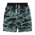 thumbnail image 2 of ZHOGXU Kids Child Boys Beach Shorts Elastic Waist Camouflage Print Lightweight Breathable Shorts For Holiday Vacation Beach,Camouflage,3-4 Years, 2 of 5