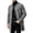Dark Gray, variant on Mens Button Down Long Cardigan Coat Loose Fit Open Front Casual Vintage Fleece Thermal Knit Sweater with Deep Pockets