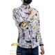 thumbnail image 2 of Camisa Hombre Casual Slim Fit Blanca Esfinges Letras Moon Ra, 2 of 6