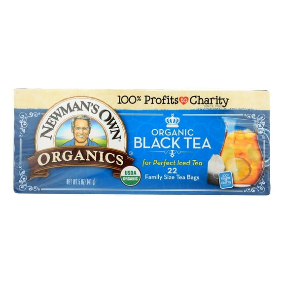 Newman's Own Organics - Tea Black Family Size - Case of 6 - 22 CT