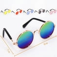 thumbnail image 4 of Visland Small Pet Sunglasses Retro Dog Sunglasses Round Metal Puppy Sunglasses Cosplay Glasses Photo Props Eyewear for Cats and Small Dogs, 4 of 8
