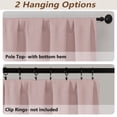 thumbnail image 6 of MKHILL Aether 120 Inch Extra Long Blush Blackout Curtains for Sliding Glass Doors Large Patio, 2 Panels Thermal Insulated Room Darkening Drapes, Each 50"W x 120"L(10 Feet), Blush, 6 of 11