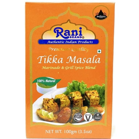Rani Tikka Masala Indian 7-Spice Blend 3.5oz (100g) ~ All Natural | Salt-Free | Vegan | No Colors | Gluten Friendly | NON-GMO | Indian Origin