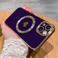 thumbnail image 7 of Magnetic Case for iPhone 13 Case for Women Men [ Compatible with MagSafe ], Cute Love Heart Soft Back Cover Raised Full Camera Lens Protection Phone Case for iPhone 13 (6.1") - Purple, 7 of 7