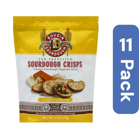 Boudin Sourdough Three Cheese Crisps 6 oz (Pack Of 11)
