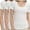 White, variant on 3-pack Black&Sage green&White Women's Summer Scoop Neck Short Sleeve T-Shirts Ribbed Knit Slim Fitted Casual Basic Top