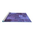 thumbnail image 2 of Ahgly Company Machine Washable Indoor Rectangle Patchwork Blue Transitional Area Rugs, 5' x 7', 2 of 4