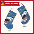 thumbnail image 2 of KLL Great White Shark for 18" Christmas Stocking Snowman Xmas Stocking Holiday Christmas Decoration Gifts for Family Kids, 2 of 8