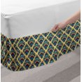 thumbnail image 2 of Damask Bed Skirt, Antique Design Baroque Traditional Medieval Victorian Motifs Classic Royal Pattern, Elastic Bedskirt Dust Ruffle Wrap Around for Bedding Decor, 4 Sizes, Multicolor, by Ambesonne, 2 of 2