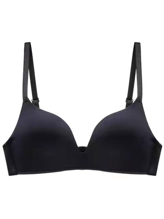 Push Up Bra, Bras for Women No Underwire, Wireless Bras for Women, Lightly Lined Bra Up Black Wire T Shirt Bra Small Cup Bra, Plus Size Bras for Women,Black 32