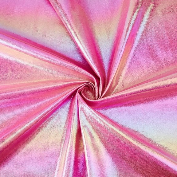 1 Yard Imitation Leather Iridescent Fabric Shimmer Sewing Crafting Pink Holograhic Fabric Costume Stage Performance Fabric for Clothing Patchwork Sewing Art