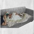 thumbnail image 6 of Fox Soft Flannel Fleece Blanket, Young Forest Animal Illustration for Children with Green Leafy Framework and Polka Dots, Cozy Plush for Indoor and Outdoor Use, 60" x 80", Multicolor, by Ambesonne, 6 of 6