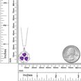 thumbnail image 2 of Gem Stone King 1.60 Ct Heart Shape Purple Amethyst 925 Sterling Silver Pendant, 2 of 4
