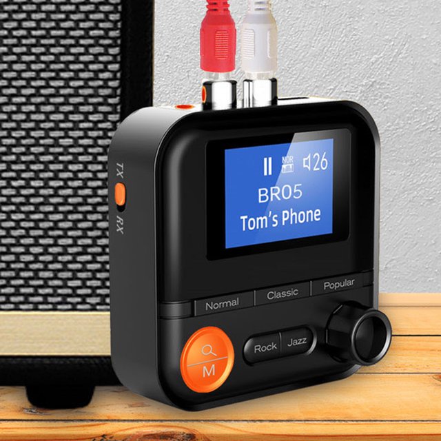 Transmisor De Audio Transmisor De Audio Transmisor Estéreo Compatible con Bluetooth 5.2 Inalámbrico AUX 2RCA TF para TV/Ordenador