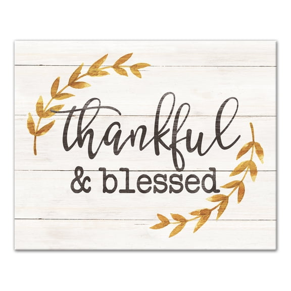 Creative Products Thankful & Blessed 16x20 Canvas Wall Art