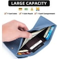 thumbnail image 3 of JUYGO Small Wallet for Women Genuine Leather RFID Blocking Card Holder Minimalist Tri-fold Cash Wallet with Snap Coin Pouch, 3 of 7