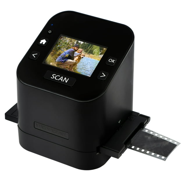Magnasonic All-In-One Film & Slide Scanner, High Resolution 22MP, Converts 35mm/110/126/ Super 8/8mm Film & 135/110/126 Slides into Digital JPEG, 2.4" LCD Screen, Built-in Memory, Fast Scanning (FS52)