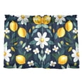 thumbnail image 7 of Yayeee Kitchen Curtains Tier Pair Light Filtering 27"x36" Rod Pocket Short Cafe Window Panel, Lemon Flowers, 7 of 7