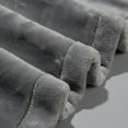 thumbnail image 3 of Warm Soft Flannel Throw Blanket Sofa Bed Bedspread Travel for Bed Sofa Dark Grey 100cmx150cm, 3 of 8