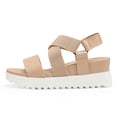 thumbnail image 2 of Sandalias de Plataforma con Cuña y Punta Abierta para Mujer Dream Pairs Nude Talla 9, 2 of 8