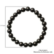 Black Shungite Beaded Stretch Bracelet for Women Beads Karelian Birthday Christmas Gifts for Women