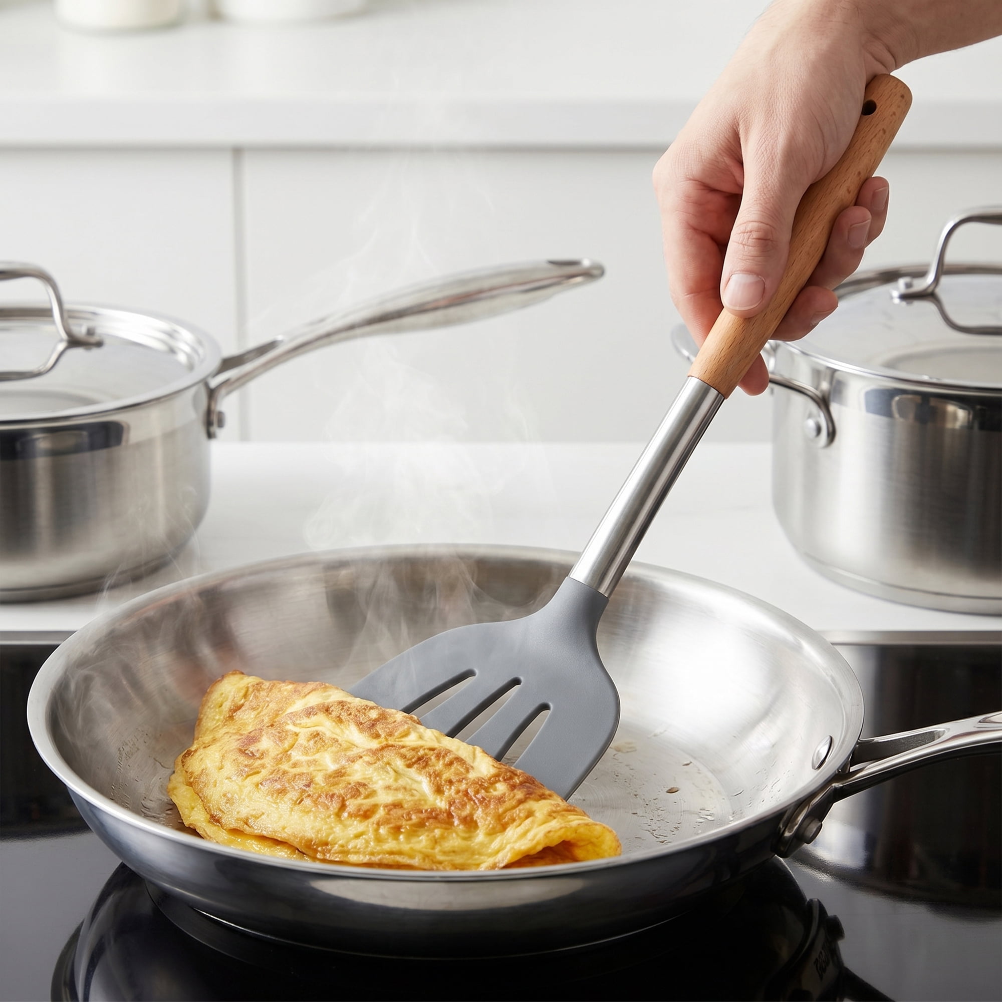 Unique Bargains Kitchen Utensil, Heat-Resistant Spatula for Flipping Gray 14x4.7 in