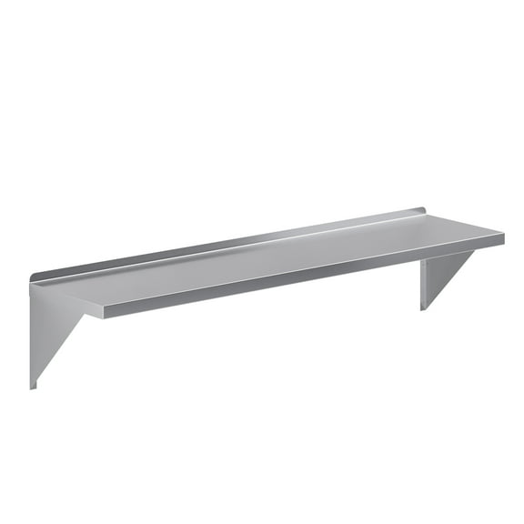 AmGood 14" Width x 60" Length | Stainless Steel Wall Shelf | Square Edge | Metal Shelving | Heavy Duty | Commercial Grade | Wall Mount | NSF Certified