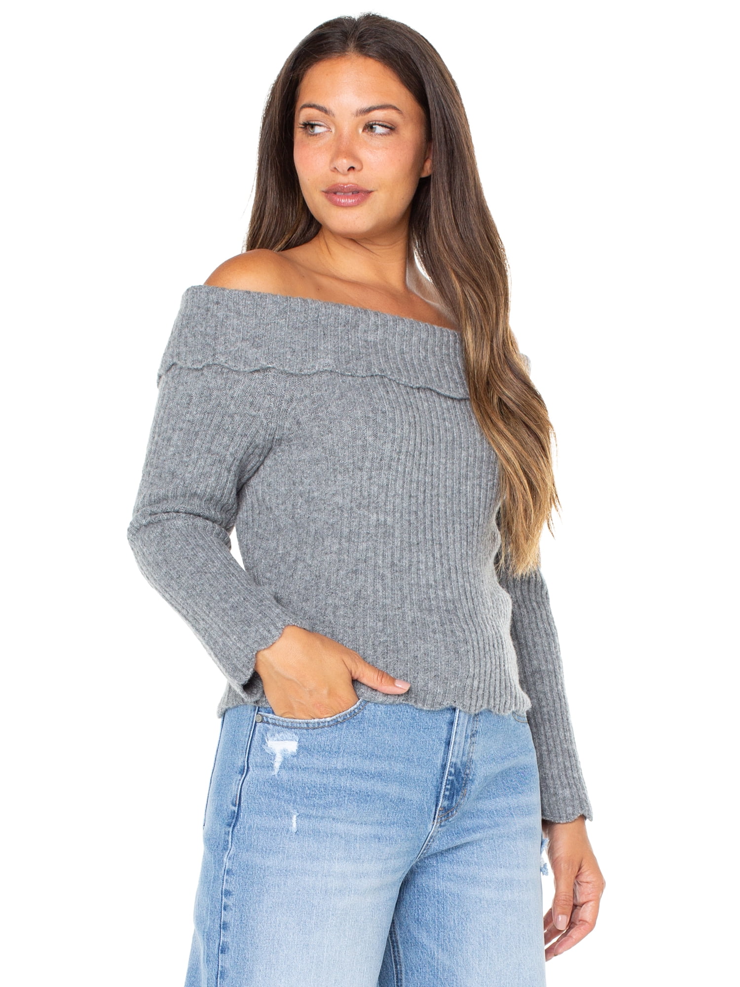 Celebrity Pink Off Shoulder Sweater