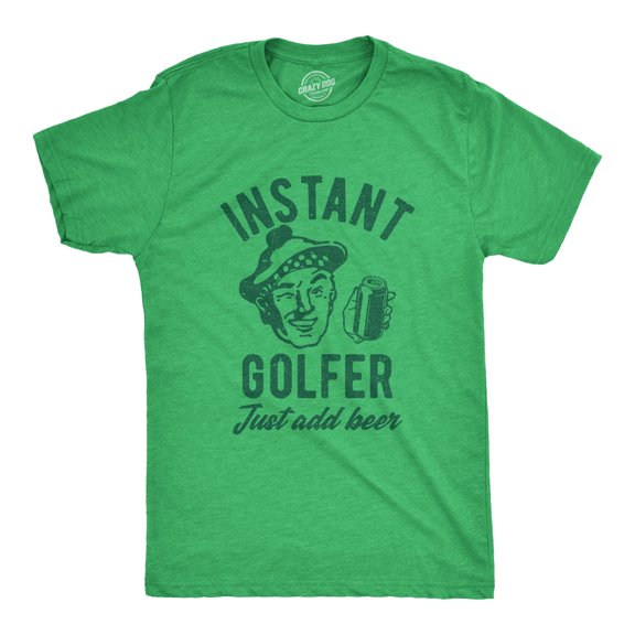 Mens Funny T Shirts Instant Golfer Just Add Beer Sarcastic Golfing Graphic Drinking Novelty Tee for Men Graphic Tees