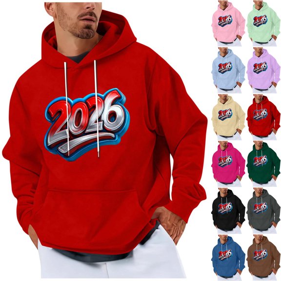 Goodtrade8 Big and Tall Men's Hoodies Sweatshirt Hooded Pullover Sweatshirt Drawstring Long Sleeve Casual Print Pocket Mens Sweatshirts Winter
