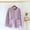 Purple, variant on Women's Flannel Bed Jacket Fuzzy Fleece Pajama Tops Button up Velvet Soft Warm Winter Sleepwear with Pockets New Women's Long Sleeve Thermal Pullover Tops Green L