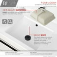 thumbnail image 3 of Stylish Undermount 19 ½"W x 15 ½"D White Porcelain Rectangular Bathroom Sink with 2 Overflow Rings P-204, 3 of 11