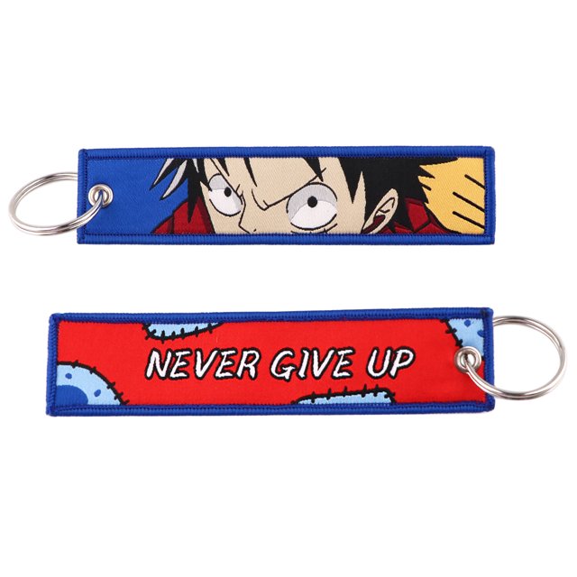 Anime Key Tag Japanese Embroidery Jet Tag Cars Keychain Men Women Key Ring Holder Jewelry Accessories Gift 1PCS 14