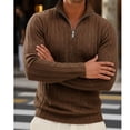 thumbnail image 5 of Gamivast Men's 1/4 Zip Sweaters Long Sleeve Slim Fit Pullover Knitted Mock Neck Tops Lightweight Warm Jumper Business Casual Work Fall Winter Fashion, 5 of 7